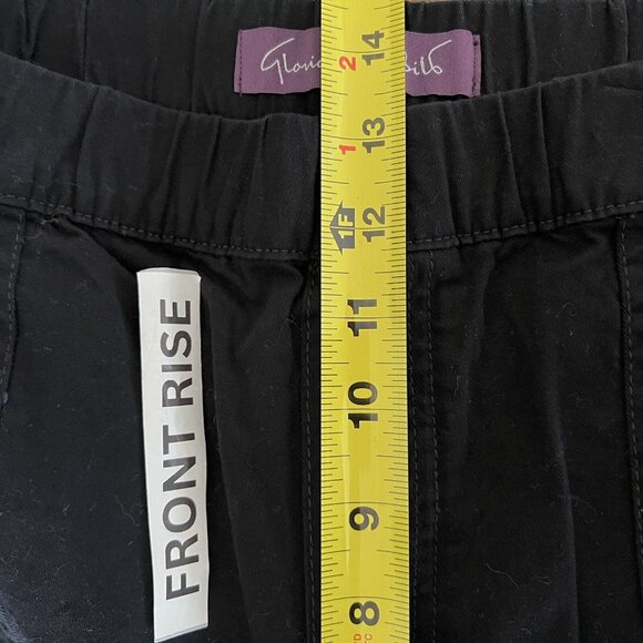 Gloria Vanderbilt Womens Black Pants Sz 16 Pull-on Tapered Leg High Rise Stretch - Picture 11 of 12